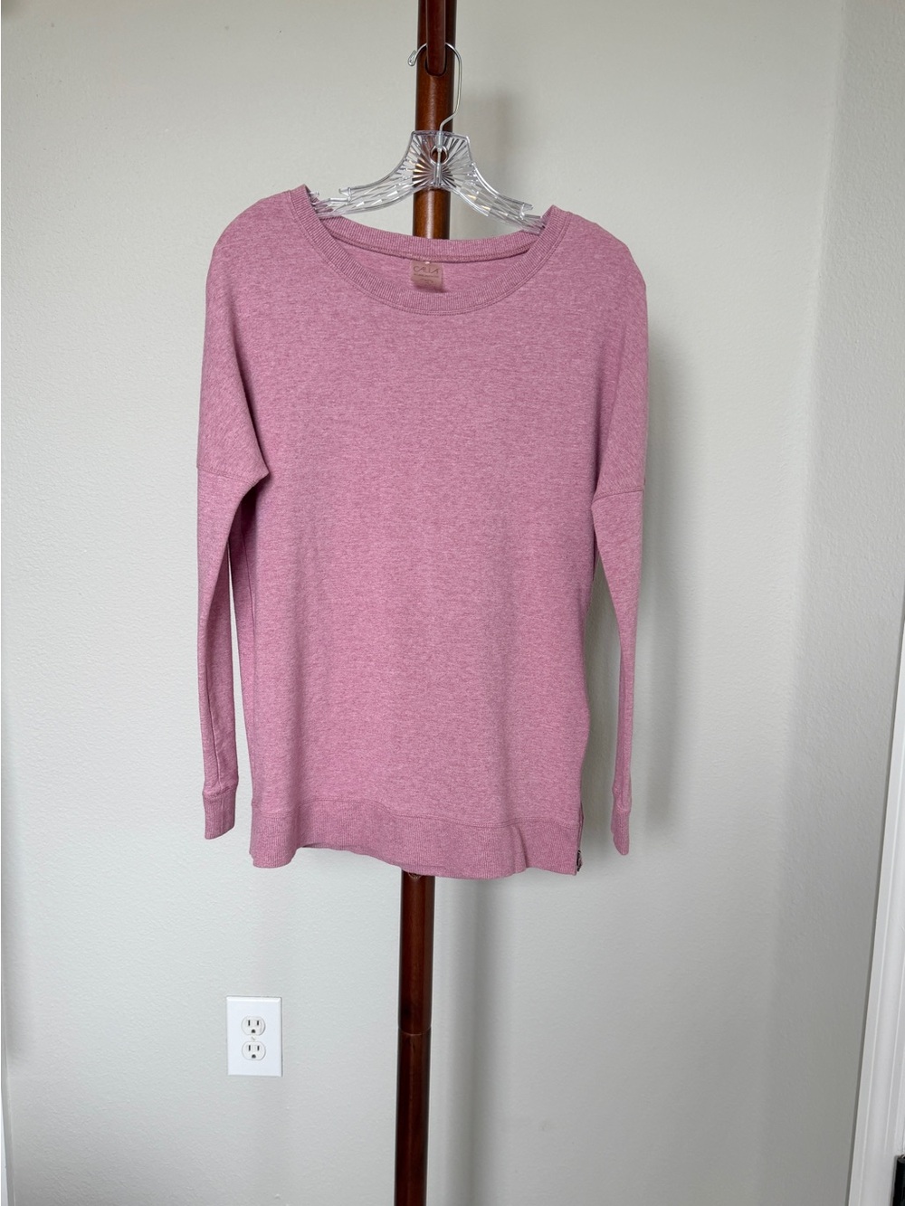CALIA by Carrie Underwood Mauve Pink Side-Zip Crewneck Pullover